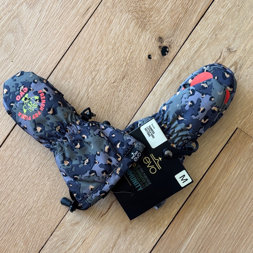 Evo Kids Camouflage Mittens